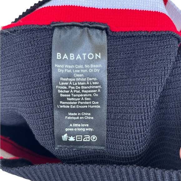 Babaton Ribbed Tube Top Crop Size XS Red And White Stripe EUC - Picture 3 of 6